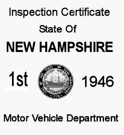 (image for) 1946 New Hampshire Inspection